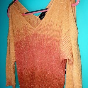 INC International Concepts open shoulder blouse